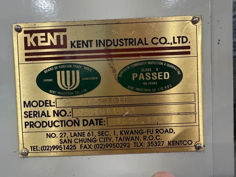 KENT KGS-616S 6” x 16” Surface Grinder &amp; Optidress Dresser DRO #7817