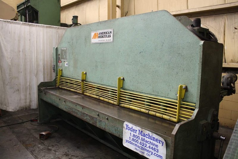 12' x 3/8' AMERICAN HERCULES HYDRAULIC SHEAR: STOCK #67931