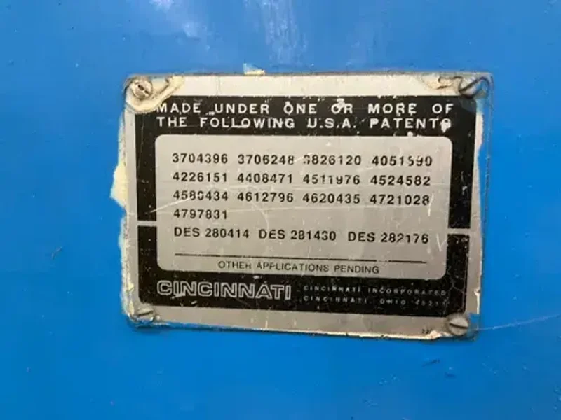 10&#039; X 1/4&quot; CINCINNATI CNC HYDRAULIC POWER SQUARING SHEAR.  STOCK # 1006925