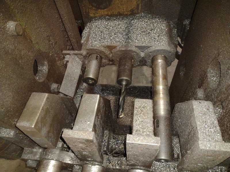 9 SPINDLE PEDDINGHAUS MODEL #BDL-1250/9 I-BEAM DRILL/DRILLING LINE: STOCK #19128