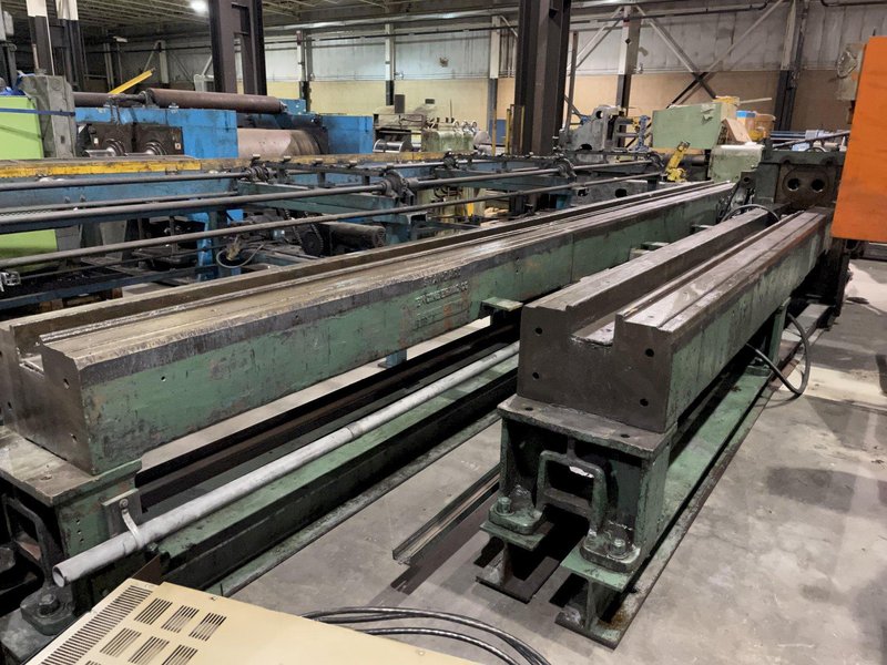 50,000 LBS x 38&#039; VAUGHN DOUBLE PULL/ SINGLE CHAIN DRAW BENCH: STOCK #13578