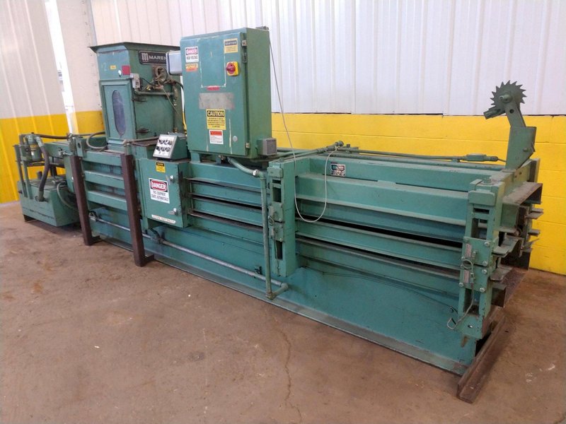 15&quot; X 15&quot; X 15 HP MAREN MODEL #111-297 HYDRAULIC HORIZONTAL AUTOMATIC CONTINUOUS BALER: STOCK #13505