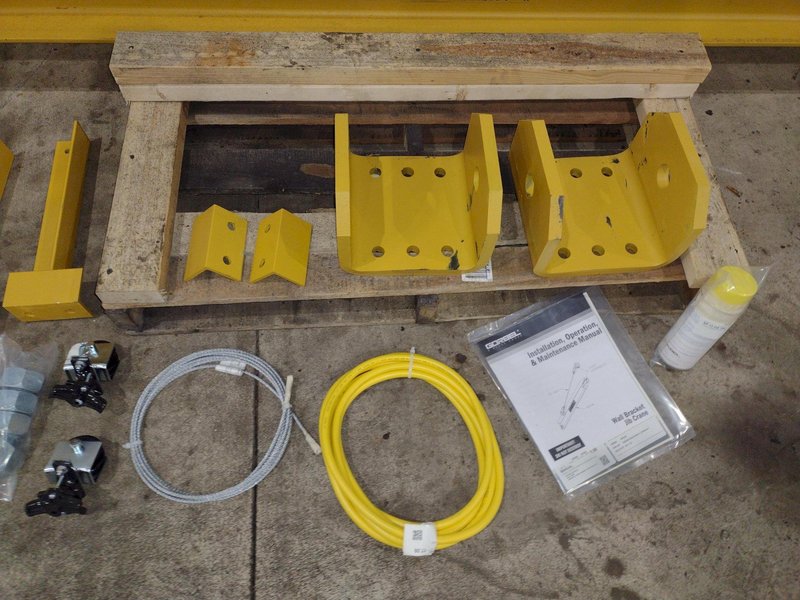 3 TON X 11&#039; GORBEL WALL MOUNT JIB CRANE, 2023 NEVER INSTALLED: STOCK #22116