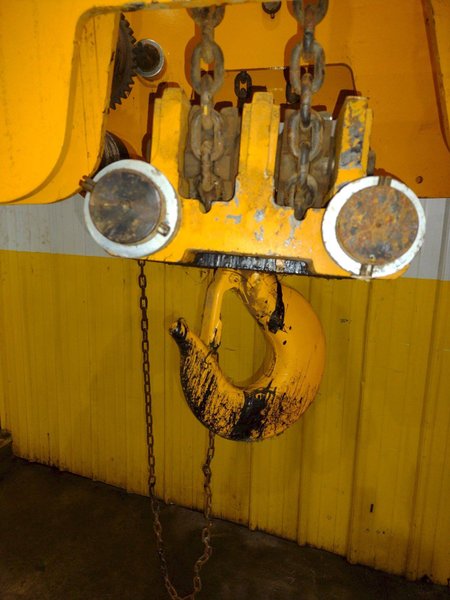 10 TON HARRINGTON MODEL #SHB100 CHAIN HOIST &amp; TROLLY: YOBRO #25079