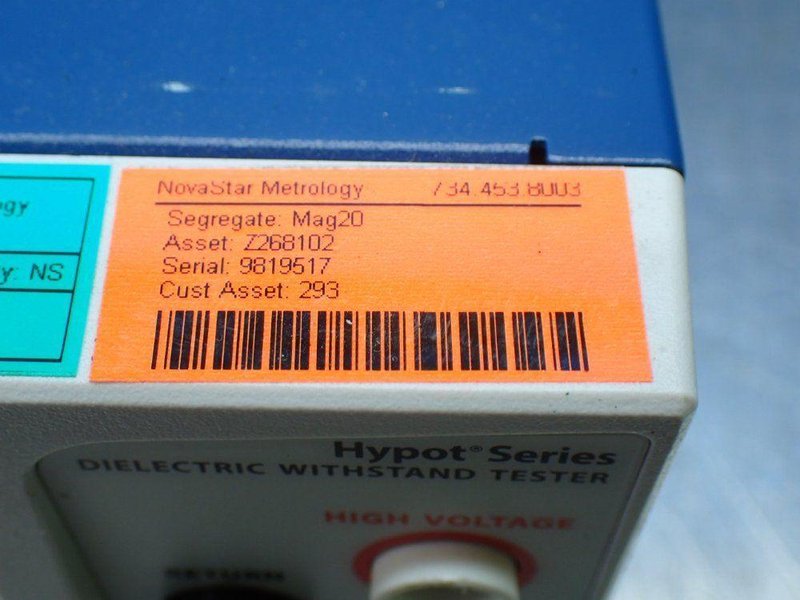 ASSOCIATED RESEARCH HYPOT SERIES DIELECTRIC WITHSTAND TESTER.   -  3865