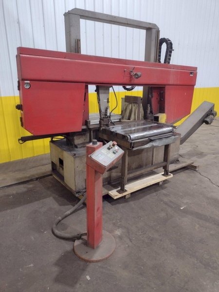 14" X 20.5" BOMAR MODEL #SL-520 SEMI-AUTOMATIC DUAL POST HORIZONTAL BAND SAW, 2003: STOCK #19577