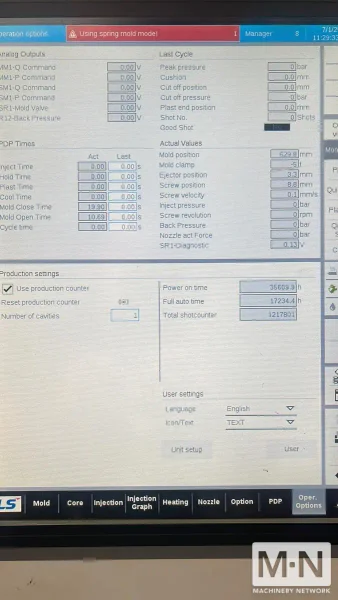 2545 TON 385 OZ OR 442 OZ LS MTRON MODEL THE ONE 2300 HYBRID INJECTION MOLDING MACHINE MFG 2021/2019 (4) AVAILABLE