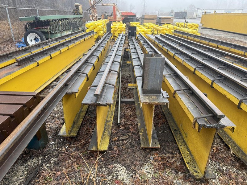 150’ LONG X 15 TON CRANE RUNWAY SYSTEM, INCLUDES I-BEAM RUNWAY &amp; UPRIGHTS: YOBRO #24732