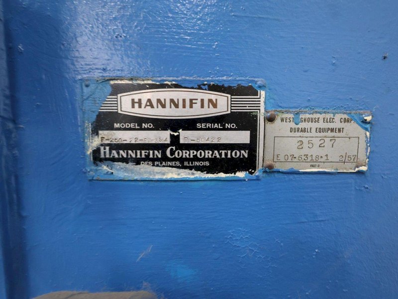 HANNIFIN F-250-22-PB-3+4 C-FRAME HYDRAULIC PRESS: YOBRO #24741