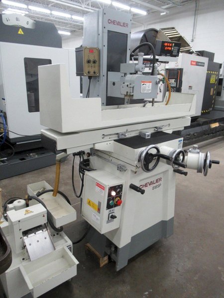 Chevalier FSG-818SP Hand Feed Surface Grinder, 2-Axis SONY DRO, Micro- Feed, Coolant Pump and Tank