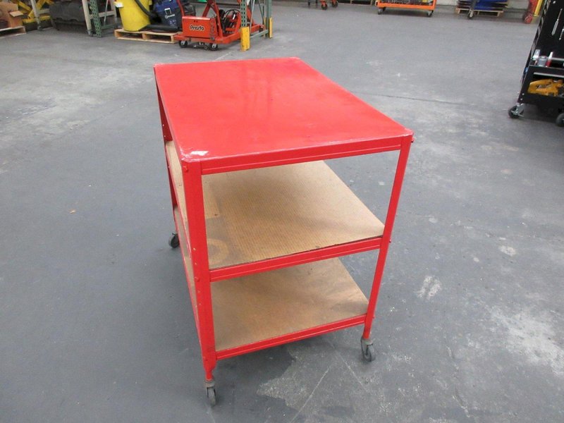 Rolling 3 Shelf Steel Cart- Auction Item