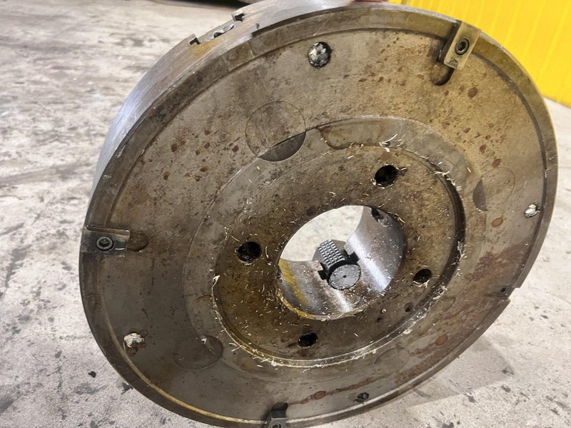18” DIAMETER 4-JAW LATHE CHUCK, 5&quot; CENTER HOLE: STOCK #21776