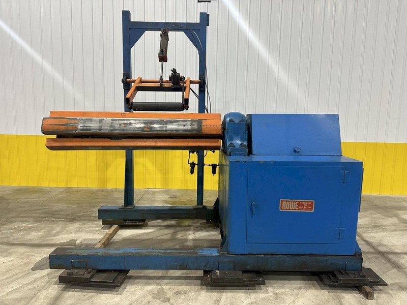 12,000 LB X 72&quot; ROWE MODEL #12060-DSV POWERED COIL REEL / UNCOILER WITH HOLD DOWN ARM: STOCK 20234