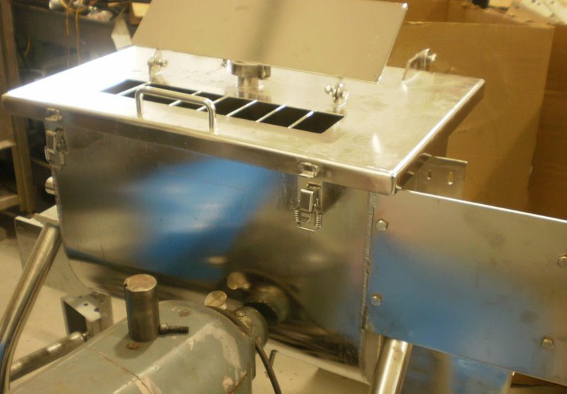 2 Cubic foot Stainless steel Double Ribbon Blender – Unused 1HP Motor &amp; Gearbox 120v, Full Rebuilt Electronics.