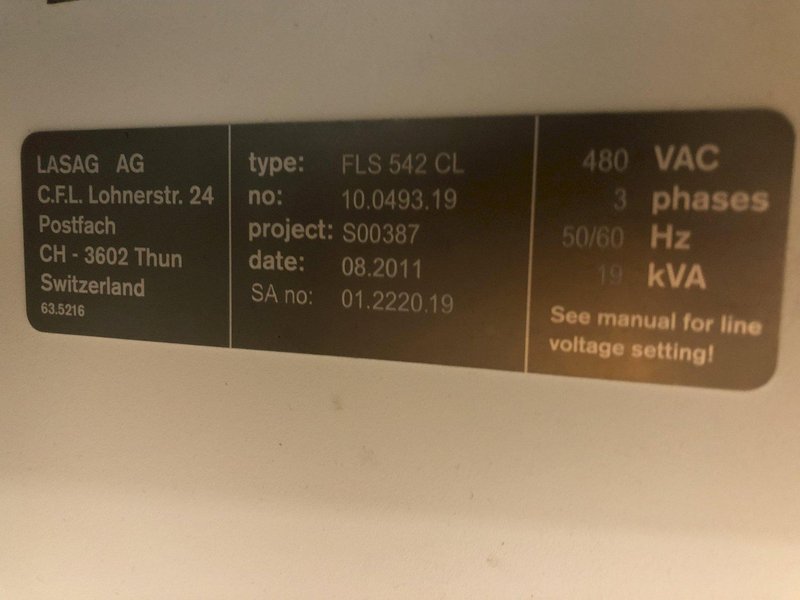 500W ROFIN - LASAG MODEL FLS-542CL LASER WELDING SYSTEM: STOCK #18393