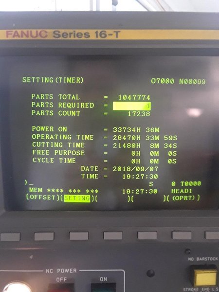 Star SW-7R CNC Swiss Lathe, 2001 – LNS Bar Loader, Fanuc Control