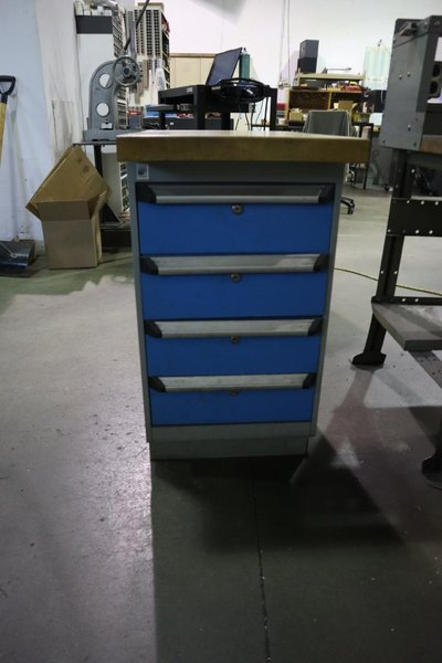 Maple Top Tool Cabinet with Saw Cutter Contents - 4 Drawer- Auction Item