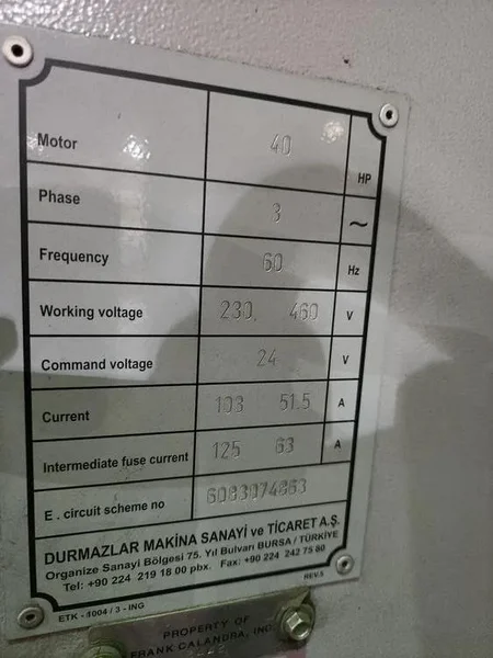 10' x 1/2" Durma Hydraulic Shear