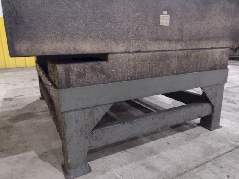 60&quot; X 56&quot; X 12&quot; STARRETT GRANITE SURFACE PRECISION INSPECTION PLATE TABLE: STOCK #22444