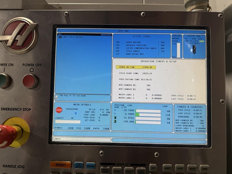 Haas EC-500 HMC, 2011 – TSC, Probe, 40 ATC