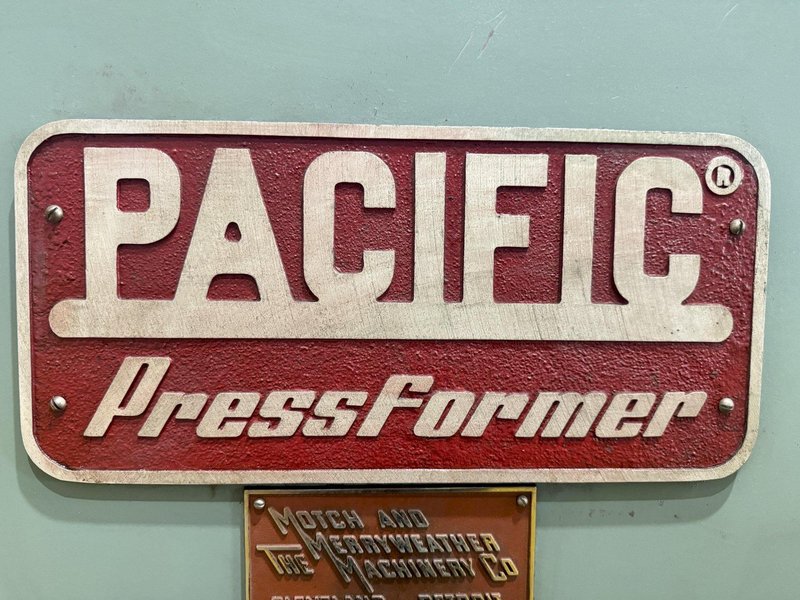 75 TON PACIFIC MODEL #75PF PRESSFORMER HYDRAULIC PRESS 10" STROKE: YOBRO #25330