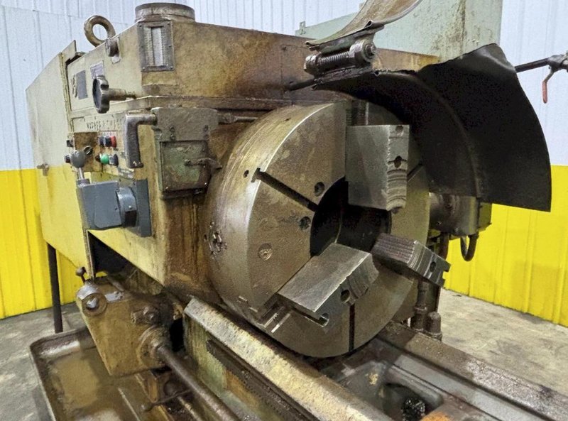 12.5" HOLLOW SPINDLE WARNER &amp; SWASEY MODEL 4A (M–3580) SQUARE HEAD TURRET LATHE. STOCK # 1107725