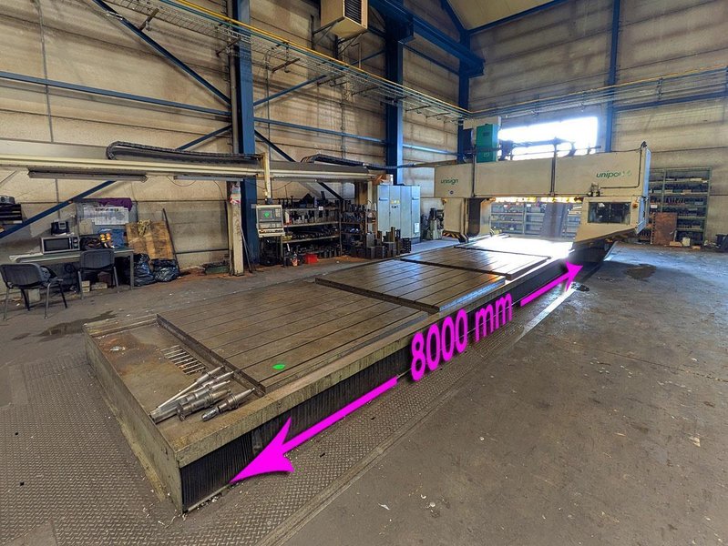 Unisign - Uniport 6 X: 8000 - Y: 2500 - Z: 800 mm CNC 5 axes
