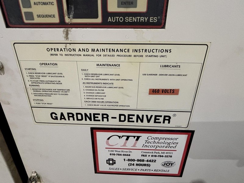 GARDNER-DENVER ELECTRA-SAVER AIR COMPRESSOR: STOCK #22710