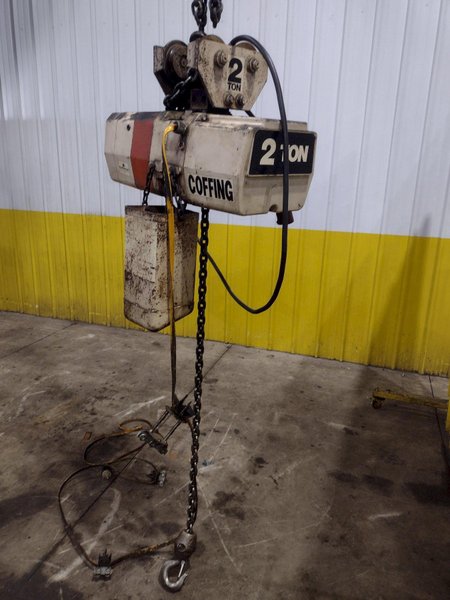 2 TON COFFING ELECTRIC CHAIN HOIST WITH TROLLEY: STOCK #24474