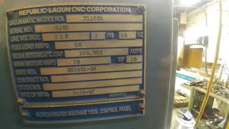 1995 LAGUN LAGUNMATIC VMC-3516 | Machining Centers, Vertical