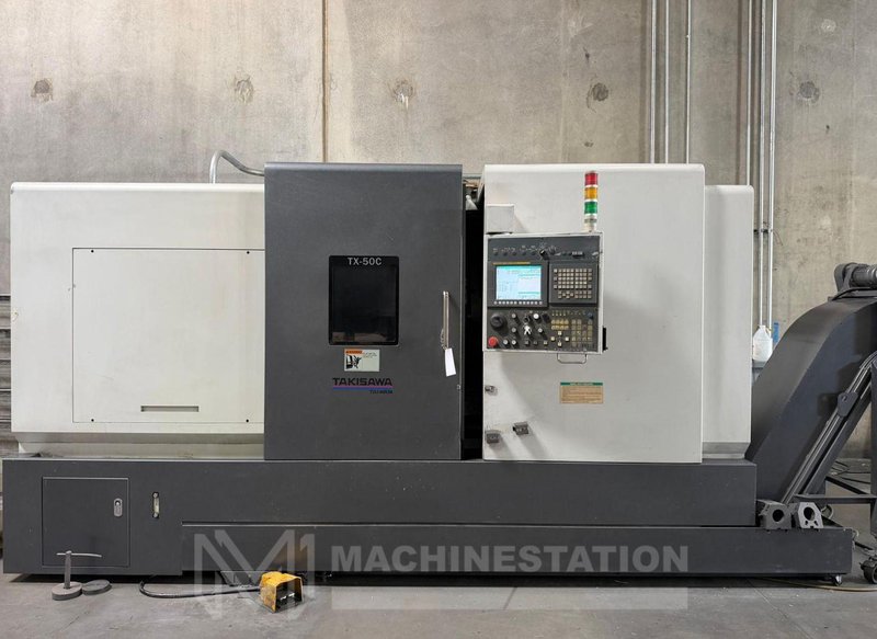 Takisawa TX-50C CNC Turning Center – 12″ Chuck, 5″ Big Bore Lathe