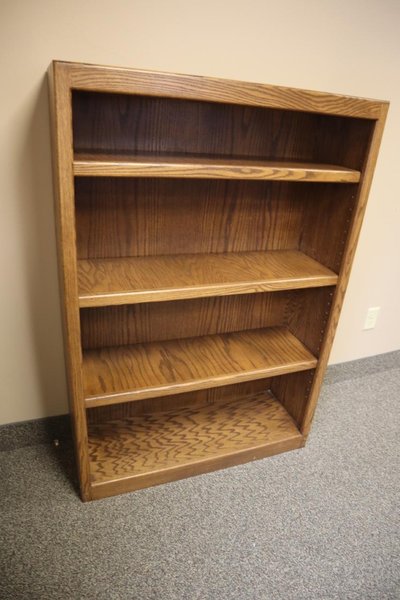 Wooden Adjustable Shelf 3 Shelf Bookcase- Auction Item