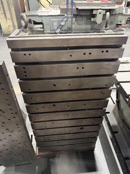 24" WIDE X 46" TALL X 24" DEEP T-SLOTTED ANGLE PLATE SET. STOCK # 0222526