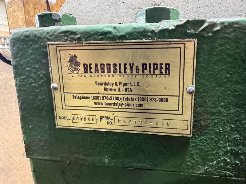 Beardsley and Piper model 64756REP 100b heavy duty gearbox s/n R-2792-206 note: missing input shaft