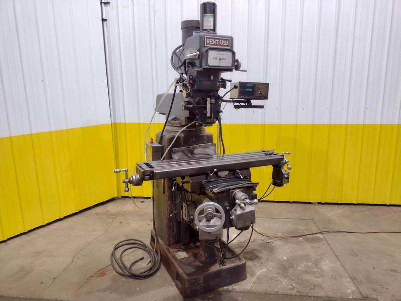 5 HP KENT MODEL #KTM-5VK RAM TYPE  KNEE MILL, 1992: STOCK #19923