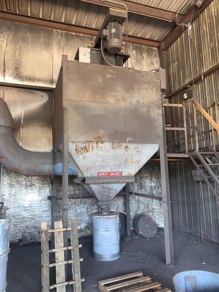 162&quot; WIDE X 6 WHEEL PANGBORN SHOT ROTOBLAST MODEL #ES-1923 TOP &amp; BOTTOM PLATE BLAST CLEANING SYSTEM: STOCK #13319