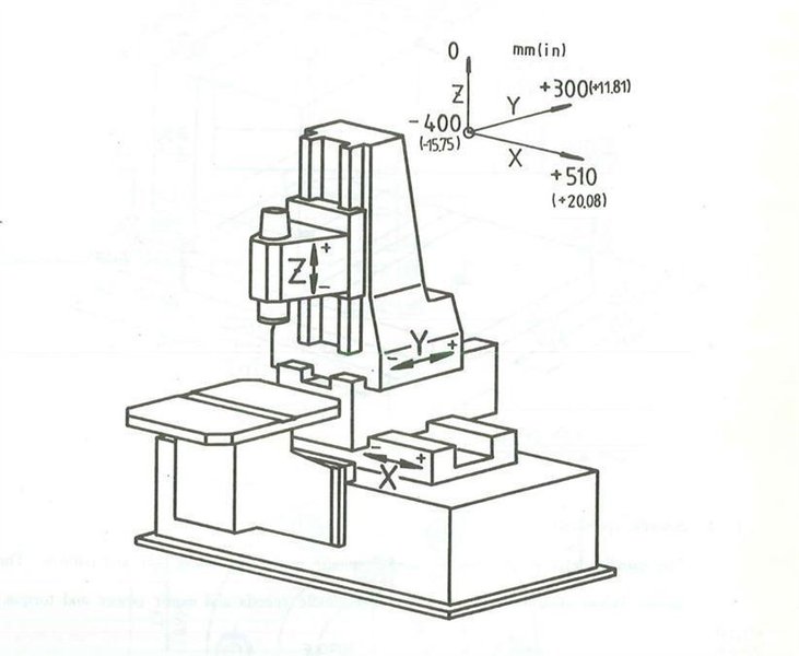 Daewoo ACE-V30 X: 510 - Y: 300 - Z: 400 mm