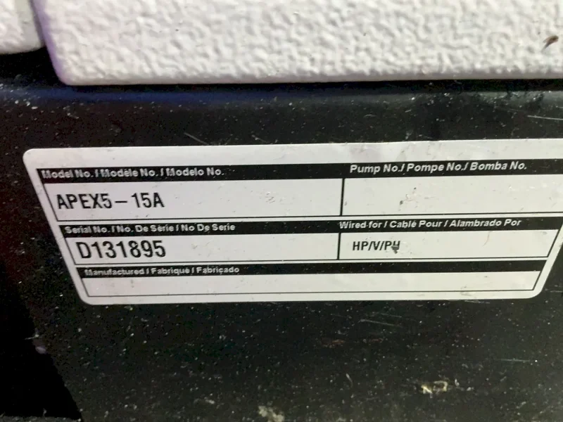 GARDNER DENVER 10 HP ROTARY SCREW AIR COMPRESSOR  -  APEX-15A