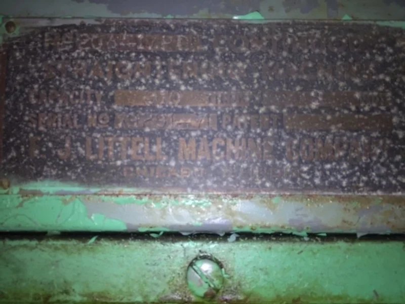 LITTELL 8&quot; W X .025&quot; STOCK STRAIGHTNER, S/N 79291-71 STOCK# 12829J