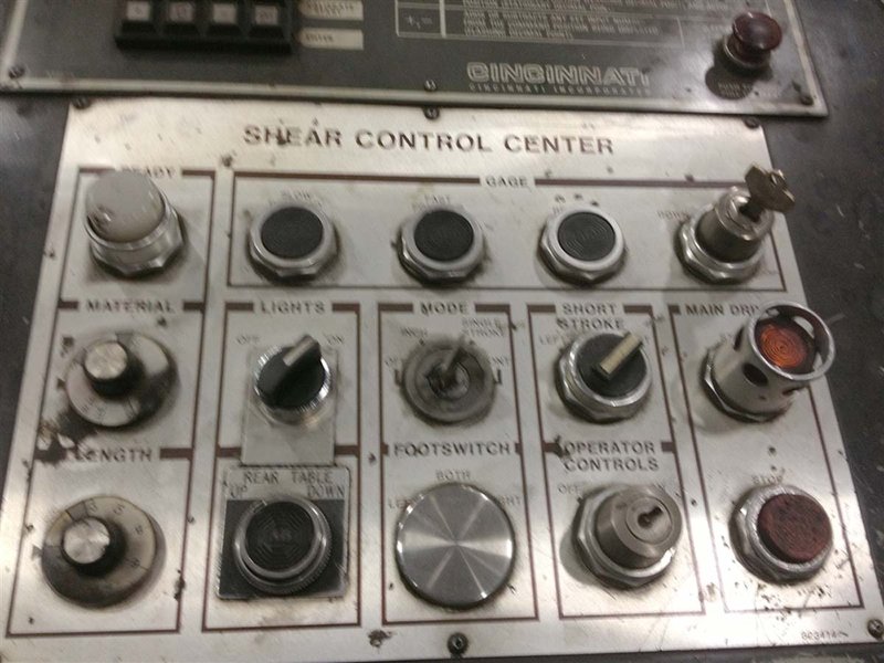 Cincinnati 12&#039; x 1/2&quot; Hydraulic Power Squaring Shear