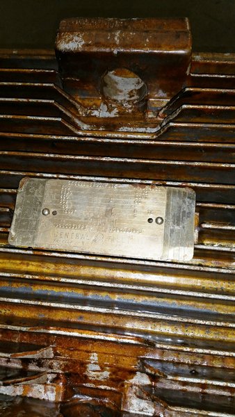 Blanchard Spindle Motor, General Electric 300 HP