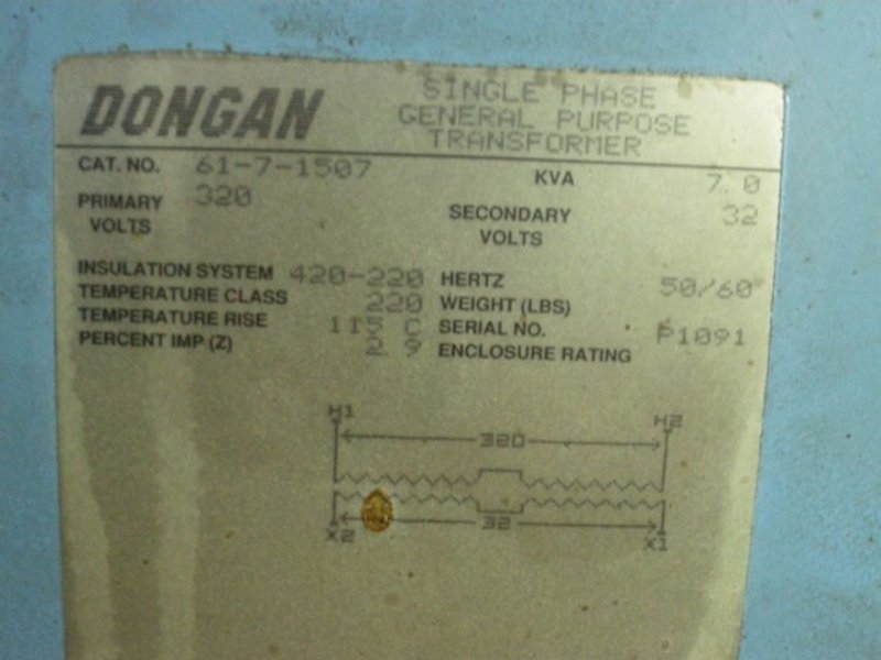 Dongan 7 kVA Single Phase Transformer