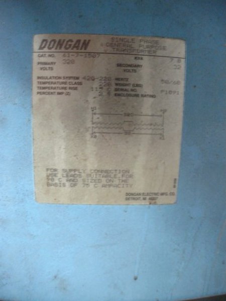 Dongan 7 kVA Single Phase Transformer