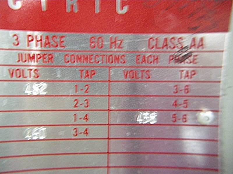 General Electric 27 kVA Three Phase Transformer