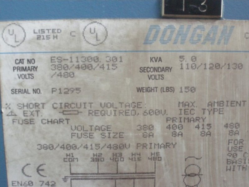 Dongan 5 kVA Single Phase Transformer