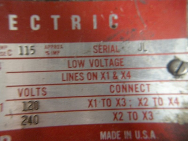 General Electric 5 kVA Single Phase Transformer