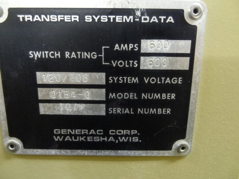 130 KW Generac  Generator Model SD13017872