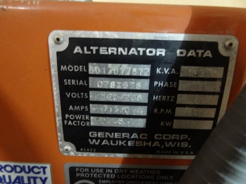 130 KW Generac  Generator Model SD13017872