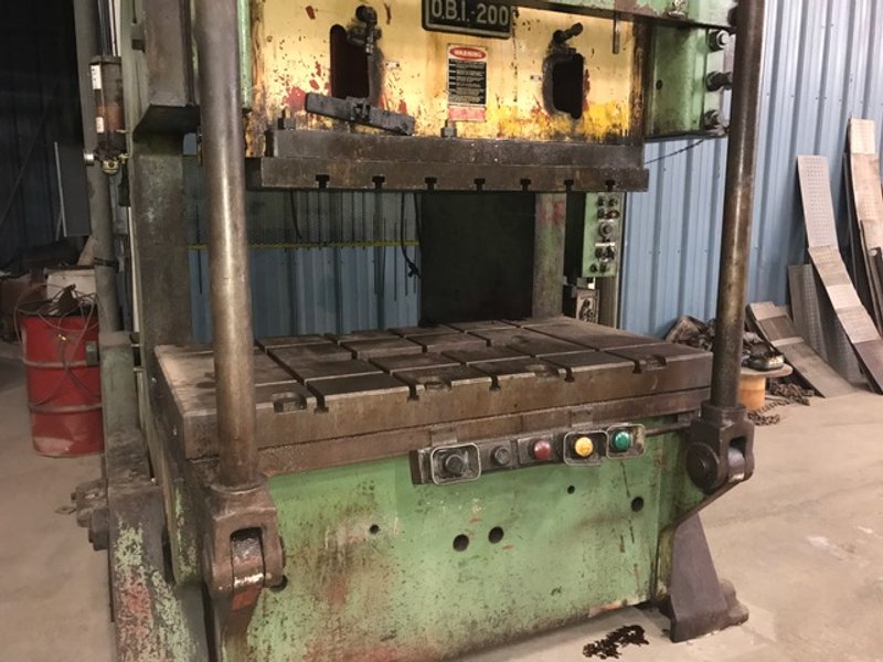 200-Ton USI Clearing OBI Press, Model 200-P701
