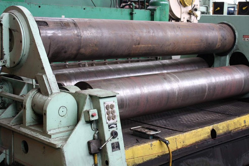 10' x 1.5" Roundo Hydraulic Double Pinch Plate Roll